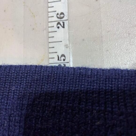 Vintage 60s Obermeyer Women's Wool Long Sleeve Pullover Sweater Navy Red Medium - Picture 6 of 6